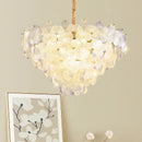 Axyaa French Flower Chandelier Bedroom Dining Room Crystal Lamp