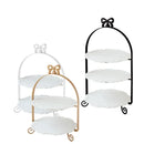 Axya Gold Double-Layer Cake Stand Wedding Pastry Decoration