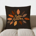 Autumn Leaves Patterned Throw Pillow Cover by Axyaa
