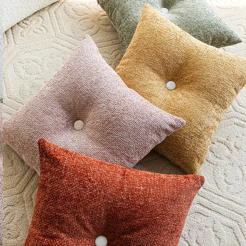 Axyaa Tufted Solid Sofa Cushion Bed Rest Accent Pillow for Living Room Bedroom