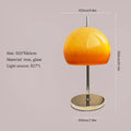 Axyaa Orange Glass Mushroom Table Lamp for Bauhaus Home Decor