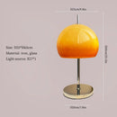 Axyaa Orange Glass Mushroom Table Lamp for Bauhaus Home Decor