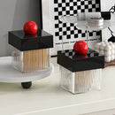 Axyaa Acrylic Cotton Organizer Vanity Dispenser Makeup Holder Swab Qtip Box
