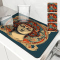 Axyaa Absorbent Sculpture Pattern Drying Mat - Kitchen & Bathroom Tableware Pad