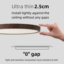 Axyaa Wood Grain Walnut LED Ceiling Light for Home, Bedroom, Dining Room, Living Room