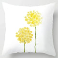 Axyaa Yellow Flower Pillowcase for Home Sofa Lumbar Cushion