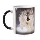 Axyaa Wolf Heat Sensitive Coffee Mug - 11oz Magic Color Changing Tea Cup