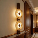 Axyaa Brass and Marble Wall Light: Luxury Minimalist Lighting for Home Decor