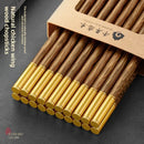 Axyaa Chicken Wing Wood Chopsticks Set | Anti-bacterial, High Temperature Resistant