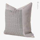 Axyaa Light Luxury Rice Grey Splice Pillow Cushion for Home and Hospitality