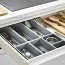 Axyaa Kitchen Drawer Organizer for Knives Fork Spoon Spice Bottle Storage