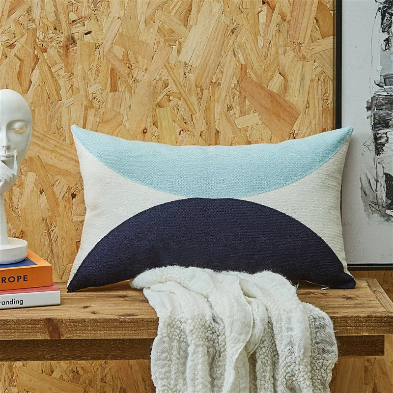 Axyaa Sea Starfish Navy Blue & Yellow Cushion Cover 45x45cm