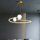 Axyaa Minimalist Artistic Ring Pendant Light for Living Room, Dining Room, Bedroom