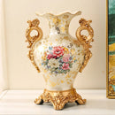 Axyaa European Retro Vase Resin Decoration for Home Foyer, Living Room, TV Cabinet