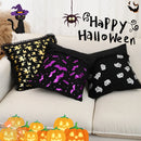 Axyaa Gilded Bat Halloween Cushion Cover for Festive Home Décor