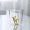Axyaa 3D Christmas Theme Glass Mug Cup - 300ml - Creative Gift for Girls, Kids, Lovers