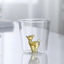 Axyaa 3D Christmas Theme Glass Mug Cup - 300ml - Creative Gift for Girls, Kids, Lovers