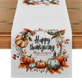 Axyaa Thanksgiving Plants Garland Pumpkin Bird Table Runner for Kitchen Dining Decor