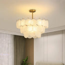 Axyaa Shell Glass LED Chandelier - Modern Creative Lighting Fixture for Home and Restaurant