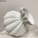 Axyaa Lotus Ceramic Vase: Elegant Desk Decor with Artificial Flowers for Room Aesthetic