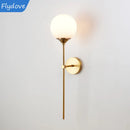 Axyaa Nordic Modern LED Wall Lamp Bedroom Living Room Gold Light Fixtures