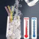 Glass Straws Set for Smoothies & Cocktails - Axyaa Eco-Friendly Reusable Straws