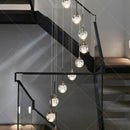 Axyaa Crystal Stair Chandelier Lights - LED Ceiling Lamp for Living Room