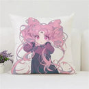 Axyaa Anime Peach Pillow Cover for Sofa Car Decoration, Polyester Cushion Case