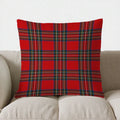Axyaa Red Plaid Throw Pillow Cover for Sofa, Bedroom, Car - Home Decor Pattern Cushion Case
