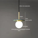 Axyaa Marble Copper LED Pendant Lamp for Modern Interiors