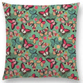 Axyaa Botanical Floral & Butterfly Cushion Cover - Home Decor Sofa Pillow Case