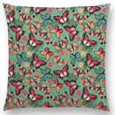 Axyaa Botanical Floral & Butterfly Cushion Cover - Home Decor Sofa Pillow Case