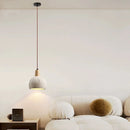 Axya Round Cement Chandelier LED Pendant Lamp for Bedroom and Dining Room