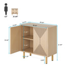 Tribesigns Natural Wood Buffet Cabinet, 59" Freestanding Sideboard by Axyaa