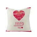 Valentine's Day Love Heart Cushion Cover 45x45cm by Axyaa