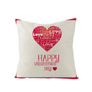 Valentine's Day Love Heart Cushion Cover 45x45cm by Axyaa