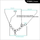 Axyaa Pearl Glass Necklace LED Chandelier - Elegant Interior Decor Lighting