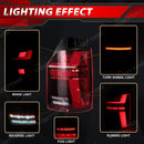 Axyaa LED Tail Lights for VW Transporter T6 2016-2019 - Driving, Turn Signal, Brake, Reverse