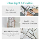 Axyaa 3D Faux Stone Wall Panels, Self-adhesive Tile Stickers for Living Room, TV Background