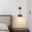 Natural Stone Pendant Light Wabi-sabi Walnut Wood Hanging Lamp by Axyaa