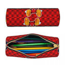 Axyaa Leather Mickey Mouse Minnie Pencil Case - Big Capacity School Supplies