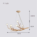 Axyaa Glass Ball Chandelier Pendant Lamp for Home Indoor Lighting