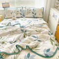 Axyaa Summer Comforter Set with Cool Feeling Fabric, Ice Silk Sheet, Pillowcase