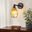 Axyaa Woven Hemp Rope Iron Swing Arm Wall Lamp with E27 Base