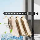 Axyaa Adjustable Wall Mounted Drying Rack Aluminum Clothes Hanger for Space-Saving Organization