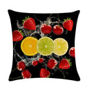 Axyaa Strawberry Kiwi Pattern Linen Pillowcase 45X45CM