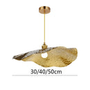 Axyaa Zen Lotus Leaf Chandelier & Tea Table Set - LED Light for Dining & Bar