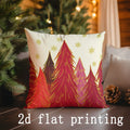 Axyaa Christmas Patterned Pillow Covers for Sofa, Bedroom, Car - Rectangular Cushion