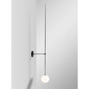 Axyaa Minimalist Metal Pipe Wall Sconces with LED Glass Ball Deco