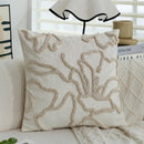 Axyaa Boho Chenille Geometric Lines Throw Pillow Cover - Set of Two